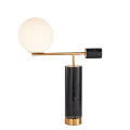 Modern Balance White Ball With Marble Base Table Lamp